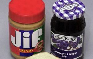 ASSOCIATED PRESS / 2001
                                This 2001 file photo shows Jif peanut butter and Smuckers grape jelly in Cincinnati, Ohio.