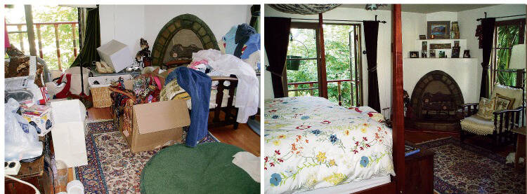 COURTESY KAREN SIMON
                                Karen Simon, co-founder of Island Organizers, advises businesses and individuals on organizing their spaces. Pictured are before and after photos of places in a home where clutter was eliminated.