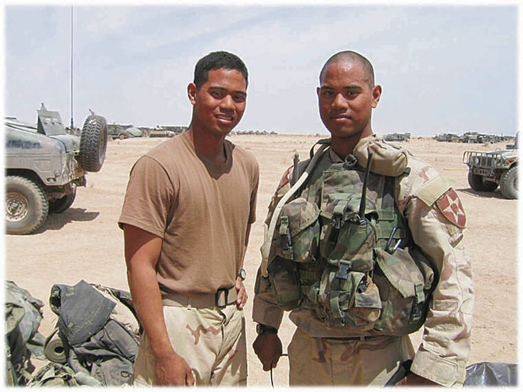 COURTESY U.S. ARMY
                                The Gagalac brothers, Alex, left, and Alexander, while on a tour of duty in Iraq almost two decades ago.