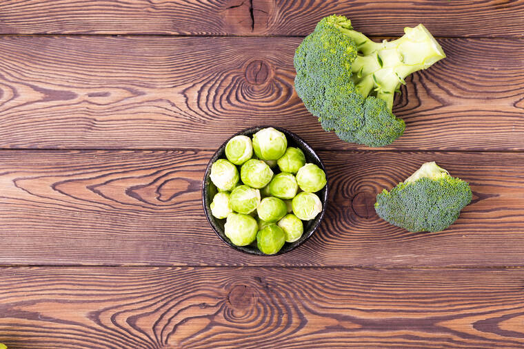 DREAMSTIME/TNS
                                Broccoli and Brussels sprouts.