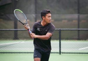 CINDY ELLEN RUSSELL / CRUSSELL@STARADVERTISER.COM
                                Hawaii men’s tennis player Andre Ilagan is the Big West’s automatic bid as the highest-ranked player in the conference, the NCAA Division I Men’s Tennis Subcommittee announced Tuesday.