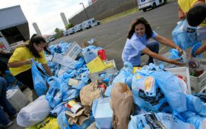 JAMM AQUINO 
                                More than 240,000 mail carriers participated in the Postal Service’s effort to “Stamp Out Hunger” by collecting food donations throughout Hawaii and in cities and towns across the country.