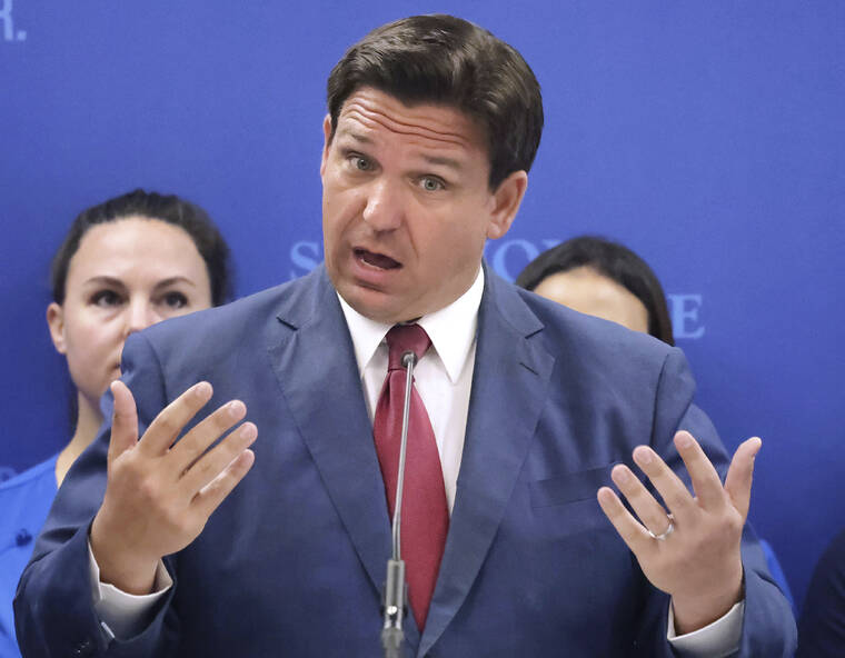 ORLANDO SENTINEL VIA AP / MAY 16
                                Florida Gov. Ron DeSantis <strong></strong>will not authorize state programs to administer the vaccines for infants and toddlers, effectively cutting off supply to many family doctors. DeSantis is shown here during a news conference at Seminole State College in Sanford, Fla., last month.