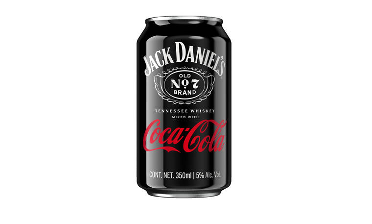 COURTESY OF BROWN-FORMAN CORPORATION/THE COCA-COLA COMPANY VIA AP A canned Jack and Coke. Coca-Cola Co. said Monday, June 13, its partnering with Brown-Forman Corp., the maker of Jack Daniels Tennessee Whiskey, to sell premixed cocktails. The canned Jack and Coke will be sold globally after a launch in Mexico late this year.
