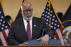 ASSOCIATED PRESS
                                Chairman Rep. Bennie Thompson, D-Miss., arrives as the House select committee investigating the Jan. 6 attack on the U.S. Capitol continues to reveal its findings of a year-long investigation, at the Capitol in Washington, Tuesday.
