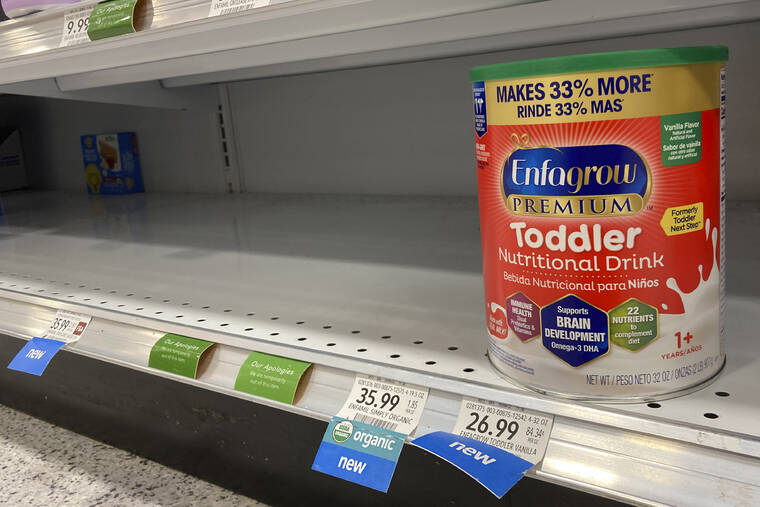 ASSOCIATED PRESS
                                A can of Toddler Nutritional Drink is shown on a shelf in a grocery store, Friday, in Surfside, Fla.