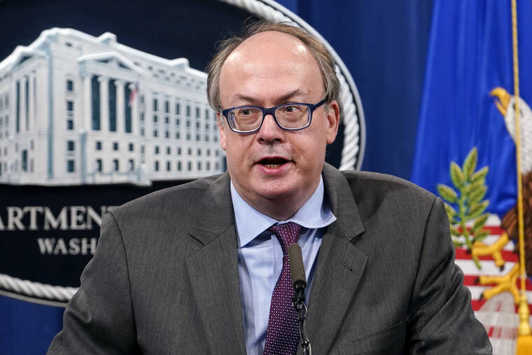 ASSOCIATED PRESS
                                Jeffrey Clark, then-Assistant Attorney General for the Environment and Natural Resources Division, speaks during a news conference at the Justice Department in Washington, in September 2020. Federal agents have searched the Virginia home of the Trump-era Justice Department official who championed efforts by President Donald Trump to overturn the results of the 2020 election.