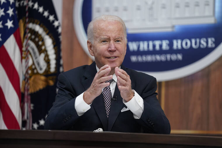 ASSOCIATED PRESS
                                President Joe Biden speaks on the White House campus, June 17, in Washington. The Biden administration is stepping up efforts to combat illegal fishing by China, ordering federal agencies to better coordinate among themselves as well as with foreign partners in a bid to promote sustainable exploitation of the world’s oceans.