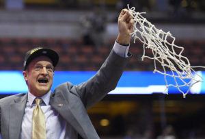ASSOCIATED PRESS
                                Oklahoma head coach Lon Kruger cuts down the net after a win against Oregon in the regional finals of the NCAA Tournament on March 26, 2016, in Anaheim, Calif.