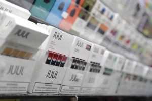 ASSOCIATED PRESS
                                Juul products are displayed at a smoke shop in New York.
