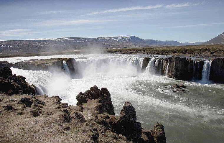 NEW YORK TIMES
                                Godafoss, a powerful waterfall that has inspired legends, near Fossholl, Iceland.