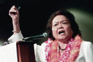STAR-ADVERTISER
                                U.S. Rep. Patsy Mink addressed the state Democratic Convention in 2002.