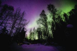 DOUGLAS PEEBLES / SPECIAL TO THE STAR-ADVERTISER
                                Aurora Pointe, one of the best viewing sites for the northern lights, is about 15 minutes outside Fairbanks.