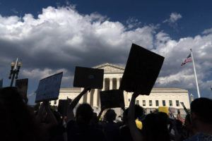 ASSOCIATED PRESS
                                Abortion-rights activists protest outside the Supreme Court in Washington, Saturday, a day after the Supreme Court ended constitutional protections for abortion that had been in place nearly 50 years.