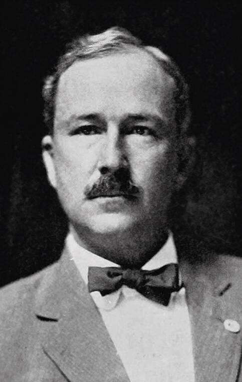 JOHN WILLIAM SIDDALL’S BOOK “MEN OF HAWAII”
                                <strong>Ernest Mott-Smith: </strong>
                                <em>He was a trustee of the Lunalilo Home, which was originally in Makiki about where Roosevelt High School is today. </em>