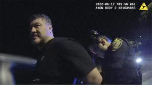 COURTESY HPD
                                This image made from a screenshot of body cam footage shows a police officer arresting Rep. Matthew LoPresti on suspicion of drunk driving.