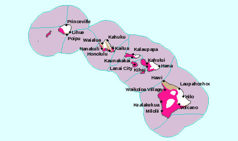 COURTESY NATIONAL WEATHER SERVICE IN HONOLULU
                                A red flag warning is currently in effect today.