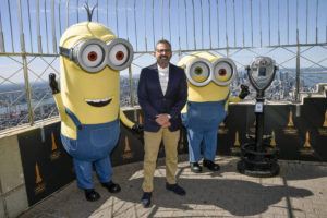EVAN AGOSTINI/INVISION/AP / JUNE 28
                                Actor Steve Carell and two Minion characters pose on the 86th floor observatory deck at the Empire State Building to celebrate the upcoming film “Minions: The Rise of Gru” in New York.
