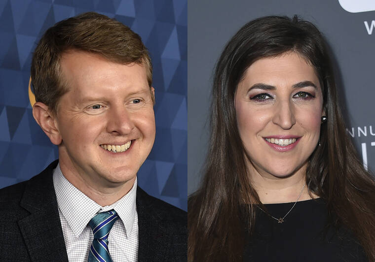 ASSOCIATED PRESS / 2020 AND 2018
                                In this combination of images shows Ken Jennings, left, as he appears at the 2020 ABC Television Critics Association Winter Press Tour in Pasadena, Calif., and actress Mayim Bialik as she appears at the 23rd annual Critics’ Choice Awards in Santa Monica, Calif.