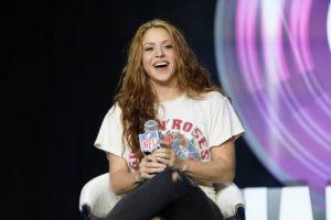 ASSOCIATED PRESS / 2020
                                Performer Shakira answers questions at a news conference in Miami.