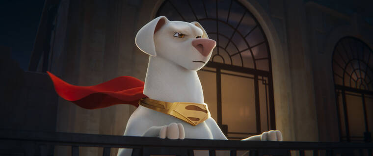 WARNER BROS. PICTURES VIA AP
                                Krypto, voiced by Dwayne Johnson, in a scene from “DC League of Super Pets.”