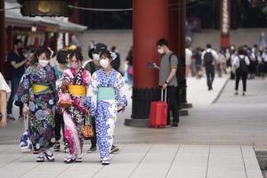 ASSOCIATED PRESS / JUNE 22
                                People visit Sensoji Buddhism temple in Tokyo’s Asakusa area famous for sightseeing.