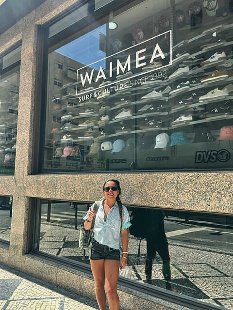 On a trip to Portugal with friends, Honolulu resident Margot Chock discovered the Waimea Surf & Culture shop in Matosinhos, in May. Photo by Connie Huang.