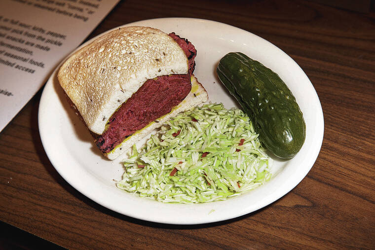 NEW YORK TIMES 
                                A replica corned beef sandwich is part of the “‘I’ll Have What She’s Having’: The Jewish Deli” exhibition.