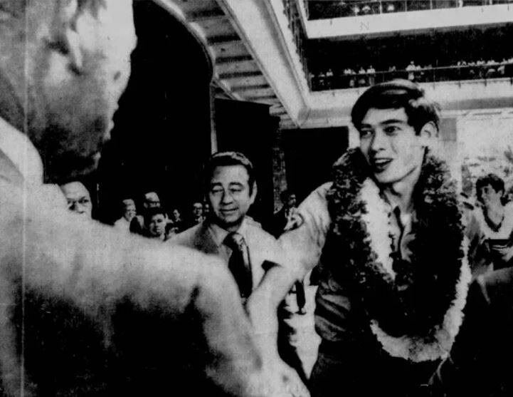 COURTESY PHOTO
                                Dennis Fujii was welcomed home in 1971.