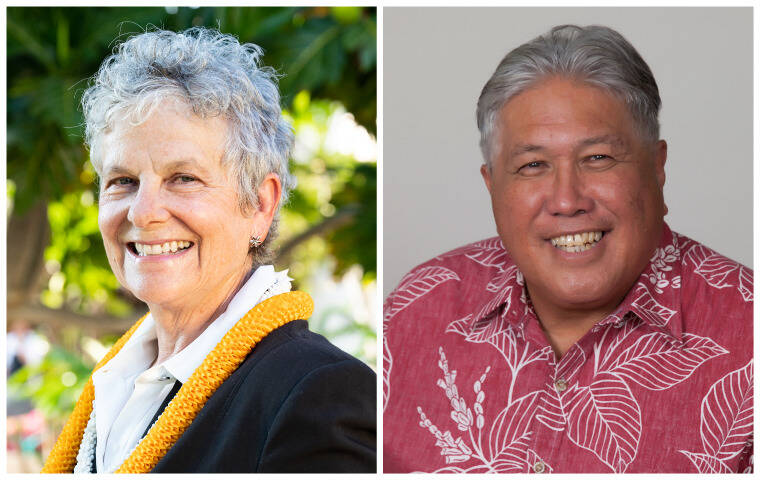 COURTESY PHOTO
                                Hawaii County Council District 9 candidates Cindy Evans and Jeff Kalani Coakley. Also running is Chris Toafili.