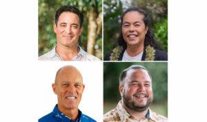 COURTESY PHOTO
                                Hawaii County Council District 2 candidates Maurice Goulding (top left), Jennifer Kagiwada (top right), Matthias Kusch (bottom left) and Timothy Wehrsig (bottom right). Also running is William Halversen.