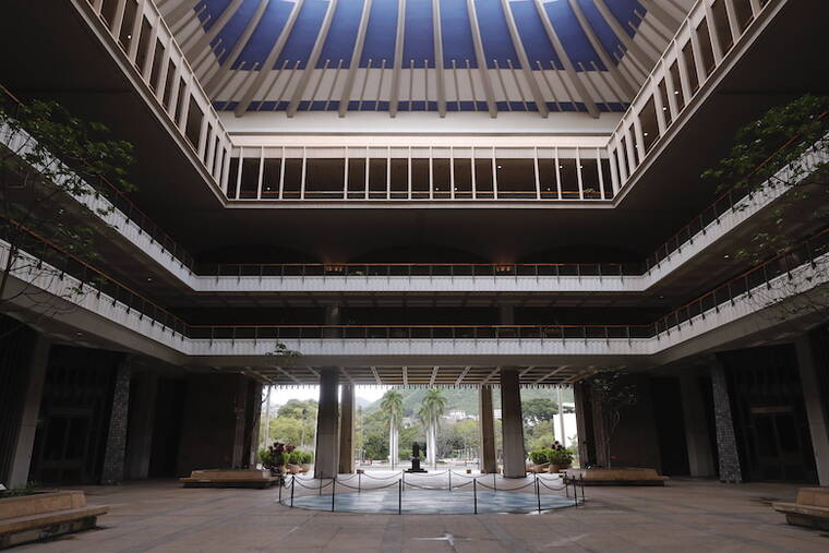 JAMM AQUINO / 2020
                                The rotunda is seen at the Hawaii State Capitol, where state lawmakers conduct business during the legislative session. Because of redistricting, all 76 state House and Senate seats are up for election.