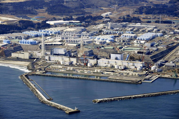 KYODO NEWS / AP / 2021
                                This aerial photo shows Fukushima Daiichi nuclear power plant in Okuma town, Fukushima prefecture, north of Tokyo. The construction of facilities needed for a planned release of treated radioactive wastewater into the sea next year from the damaged Fukushima nuclear power plant began Thursday, Aug. 4 , despite opposition from the local fishing community.