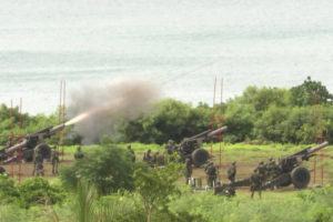 ASSOCIATED PRESS
                                Taiwan’s military conducts artillery live-fire drills at Fangshan township in Pingtung, southern Taiwan, Tuesday. Taiwan’s official Central News Agency reported that Taiwan’s army will conduct live-fire artillery drills in southern Pingtung county on Tuesday and Thursday, in response to the Chinese exercises.