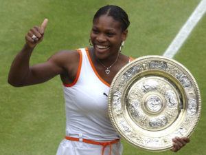 ASSOCIATED PRESS
                                Serena Williams gives the thumbs-up as she holds her trophy after defeating her sister Venus in the women’s singles final on the Centre Court at the All England Lawn Tennis Championships at Wimbledon, in July 2003. Saying “the countdown has begun,” 23-time Grand Slam champion Serena Williams announced, today, she is ready to step away from tennis so she can turn her focus to having another child and her business interests, presaging the end of a career that transcended sports.
