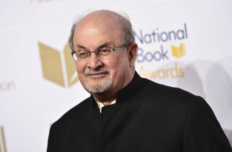 EVAN AGOSTINI/INVISION/ASSOCIATED PRESS
                                Salman Rushdie attends the 68th National Book Awards Ceremony and Benefit Dinner in November 2017, in New York. An Iranian government official denied, today, that Tehran was involved in the assault on author Rushdie, in remarks that were the country’s first public comments on the attack.