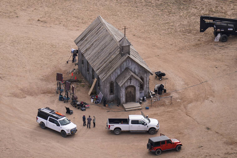 ASSOCIATED PRESS / 2021
                                This aerial photo shows part of the Bonanza Creek Ranch film-set in Santa Fe, N.M. New Mexico’s Office of the Medical Investigator has determined that the fatal film-set shooting of a cinematographer by actor and producer Alec Baldwin last year was an accident.