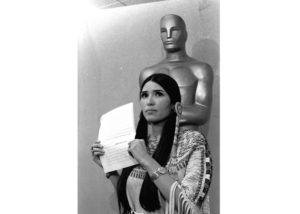 ASSOCIATED PRESS
                                Sacheen Littlefeather appears at the Academy Awards ceremony to announce that Marlon Brando was declining his Oscar as best actor for his role in “The Godfather,” on March 27, 1973. The move was meant to protest Hollywood’s treatment of American Indians. Nearly 50 years later, the Academy of Motion Pictures Arts and Sciences has apologized to Littlefeather for the abuse she endured. The Academy Museum of Motion Pictures on Monday said that it will host Littlefeather, now 75, for an evening of “conversation, healing and celebration” on Sept. 17.