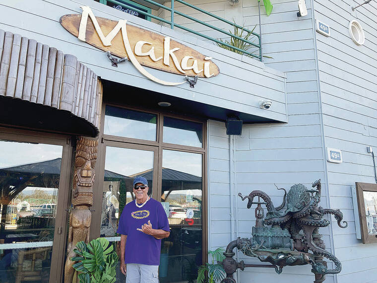 On a road trip along the California coast, Max Parrott of Kihei, Maui, discovered the Makai Island Kitchen & Groggery restaurant at the wharf in Santa Cruz, 
in April.