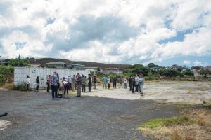 CRAIG T. KOJIMA / CKOJIMA@STARADVERTISER.COM
                                At the site of the old Aiea Sugar Mill, Mayor Rick Blangiardi announced plans for six affordable housing projects.