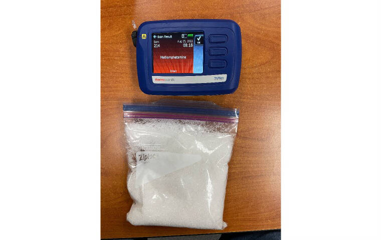 COURTESY DEPARTMENT OF PUBLIC SAFETY The drugs were discovered during a routine security checkpoint search, a news release said.