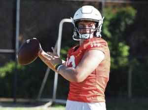 STEVEN ERLER / SPECIAL TO THE STAR-ADVERTISER
                                Brayden Schager, above, hopes his experience last year helps him earn the starting quarterback job.