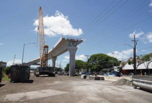 CINDY ELLEN RUSSELL / CRUSSELL@STARADVERTISER.COM
                                HART is set to start utility relocation construction in Kalihi along Dillingham Boulevard in early 2023. Businesses in the area could be affected by the work. Above, a view of the elevated rail structure at Ka­mehameha Highway near Middle Street.