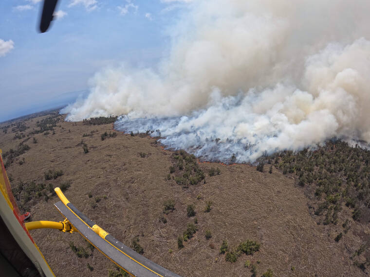 Firefighters continue to battle Big Island wildfire; 25,000 acres scorched
