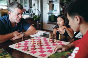 JAMM AQUINO/JAQUINO@STARADVERTISER.COM
                                The Tonggs are all going to compete in upcoming chess tournaments in the coming months and practice and play as a family.