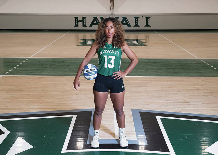 CINDY ELLEN RUSSELL /CRUSSELL@STARADVERTISER.COM 
                                Talia Edmonds’ mother was part of five national championship teams while playing for Hawaii Hilo. Talia transferred from Michigan State.