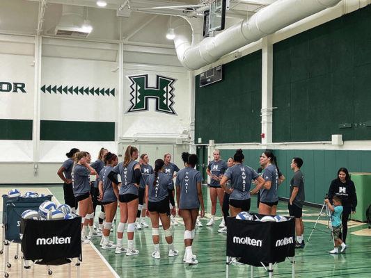 The Rainbow Wahine don’t need a wake-up call to start volleyball training camp