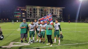 BILLY HULL / BHULL@STARADVERTISER.COM
                                Aiea had plenty to celebrate after beating Woodinville (Wash.) on Thursday.