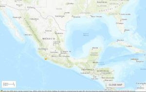 U.S. GEOLOGICAL SURVEY
                                A magnitude 7.6 earthquake struck along the Pacific coast of Mexico this morning.
