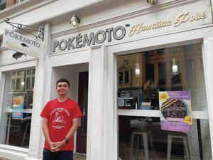 On a family vacation, Daniel Schoen of Honolulu spotted the Pokemoto Hawaiian Poke restaurant in Norwalk, Conn., in June. Photo by Michelle Comeau.